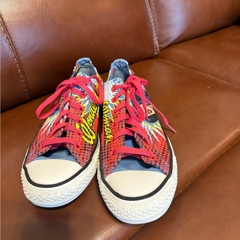 Converse Red and Blue Athletic Shoes